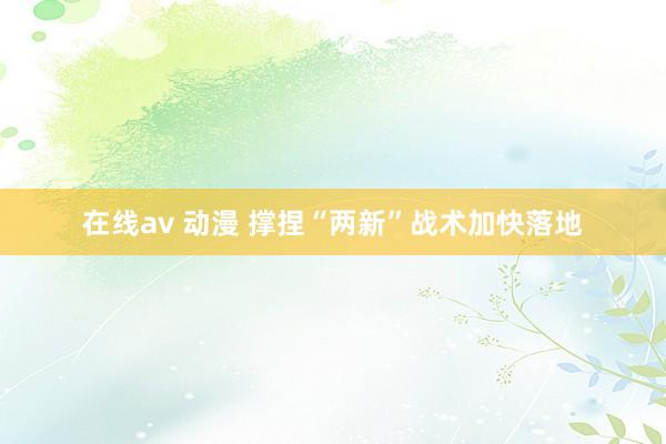 在线av 动漫 撑捏“两新”战术加快落地